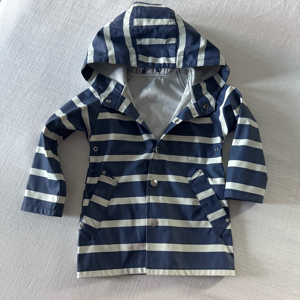 Primary Baby Rain Jacket, Striped - size 1 (12 mos)